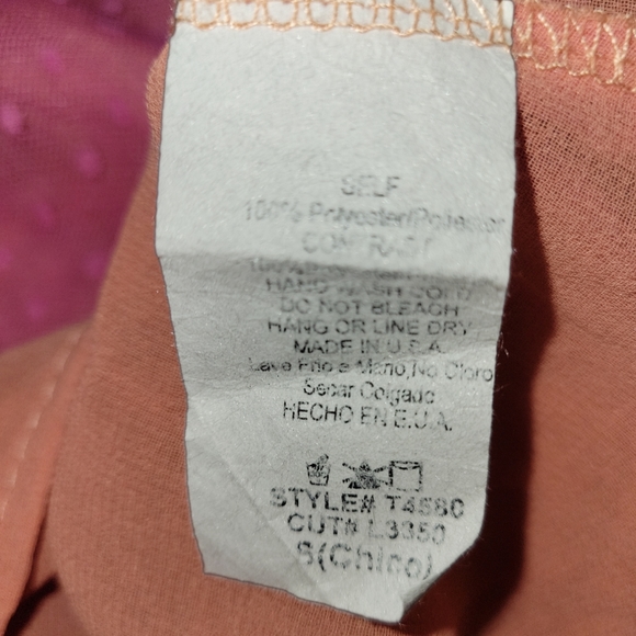 Love Republic Pink Orange Flowy Tank Top sz S - Picture 2 of 3